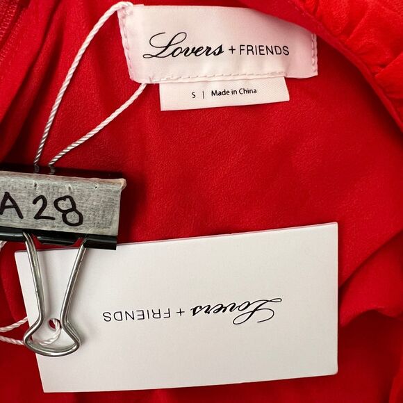 Lovers & Friends Titan Mini Dress Small Red Spaghetto straps cocktail revolve - Picture 5 of 6